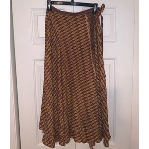 Free People wrap midi/maxi skirt